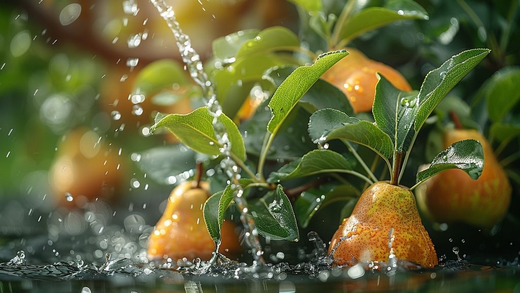 Hydratation adéquate pour des poires succulentes