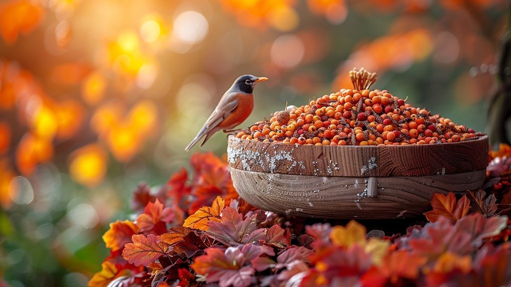 Les délices d'automne préférés des rouge-gorges